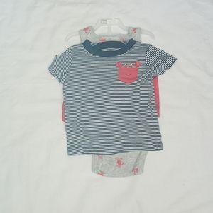 Carter's Striped w/ Crab Pocket 3Pcs Playset